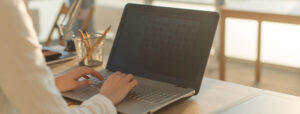 woman working remotely because of virtual desktops