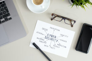 a cybersecurity for small businesses plan written on paper